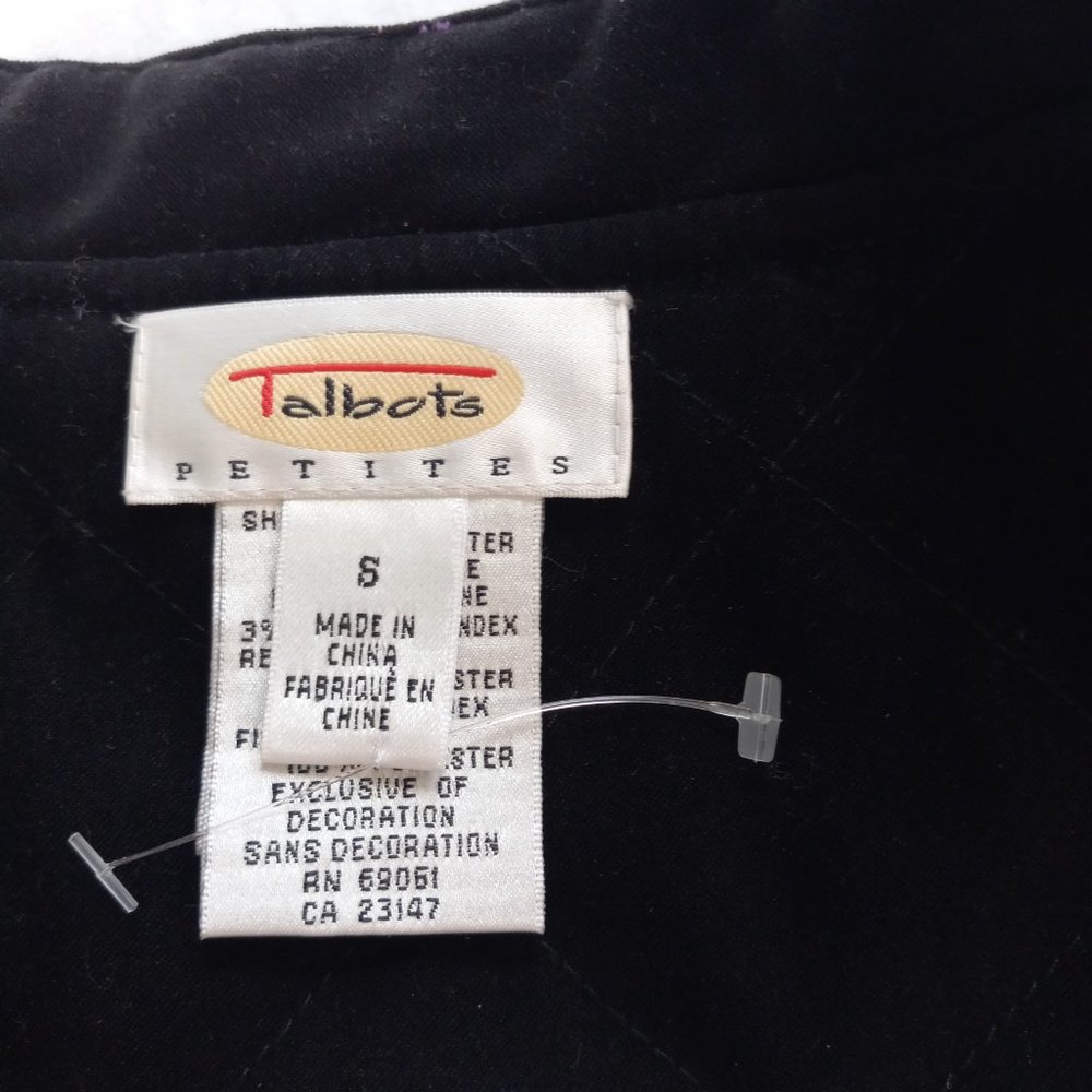 Talbots Petites Quilted Vest PS Blue Green Blackwatch Plaid Zip Pockets Like New - Picture 2 of 14